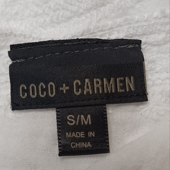 Coco + Carmen Women Size S/M White Lace Swim Cover-Up - Picture 3 of 17